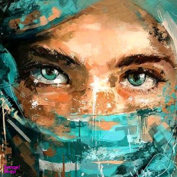 تابلو فرش ابریشم چاپی بدون تار و پود هانوکس مدل نگاه کد HAT.158.1