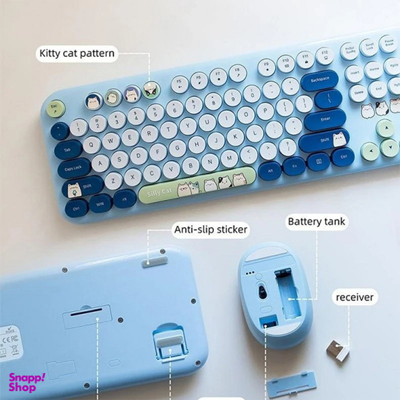 کیبورد و ماوس مافی مدل Silly Cat