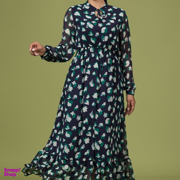 پیراهن زنانه برنس مدل تیام رنگ سرمه ای