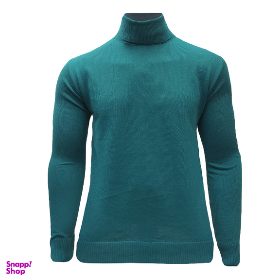 پلیور مردانه یقه اسکی مدل SBZ-E-B2 رنگ سبز آبی