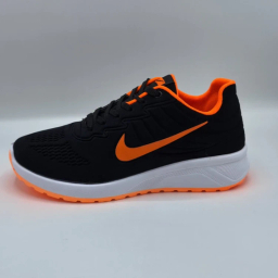 کفش پیاده روی مردانه طرح نایکی مدل شیکاگو رنگ مشکی نارنجی