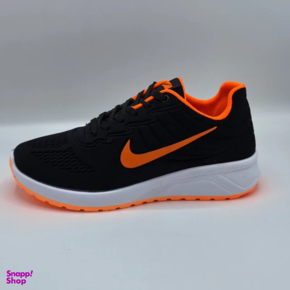 کفش پیاده روی مردانه طرح نایکی مدل شیکاگو رنگ مشکی نارنجی