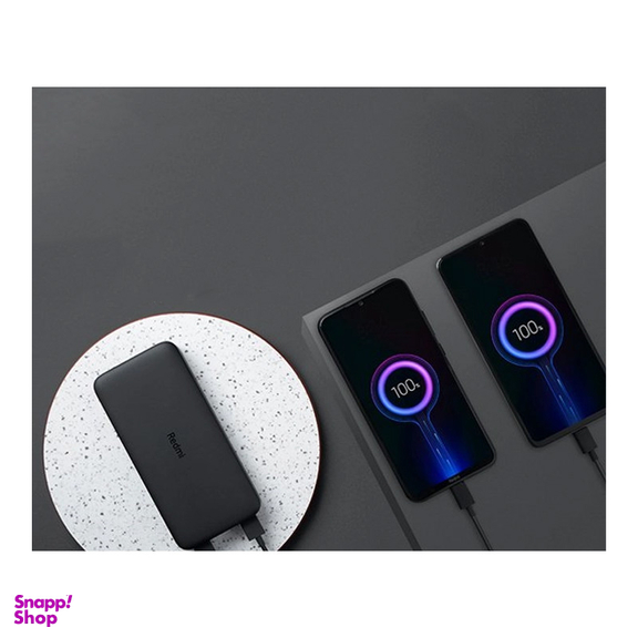 پاور بانک شیائومی مدل Redmi با ظرفیت 20000mAh با کابل MicroUSB رنگ مشکی
