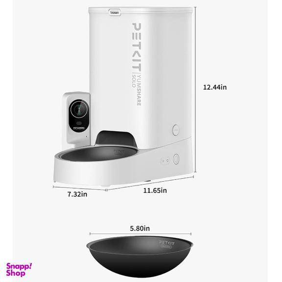 ظرف غذای هوشمند سگ و گربه پت کیت مدل YumShare Solo مجهز به دوربین فول HD