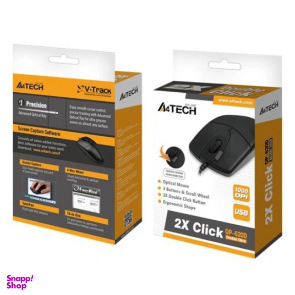 ماوس ای فورتک مدل OP-620DS رنگ مشکی