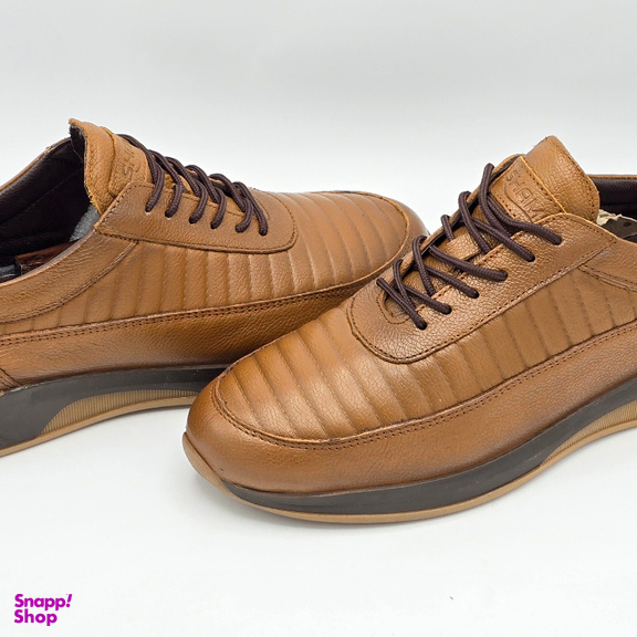 کفش راحتی مردانه شمس کد 08754 رنگ قهوه‌ای