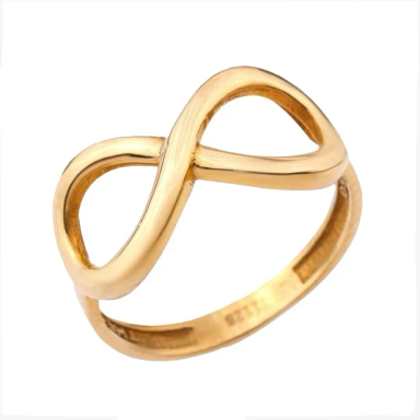 انگشتر طلا 18 عیار زنانه طرح بی نهایت کد GR01