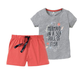 ست تیشرت و شلوارک دخترانه پیپرتس مدل پنبه ای کد  8324594