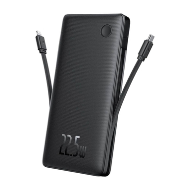 پاوربانک بیسوس مدل Airpow Lite 22.5W Dual Cable ظرفیت 10000 میلی‌ آمپر ساعت