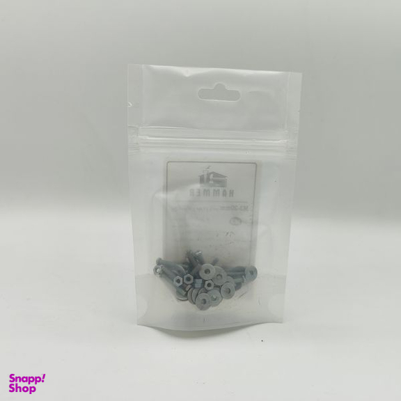 پیچ و مهره و واشر هامر مدل استوانه کد M3-20mm بسته 75 عددی
