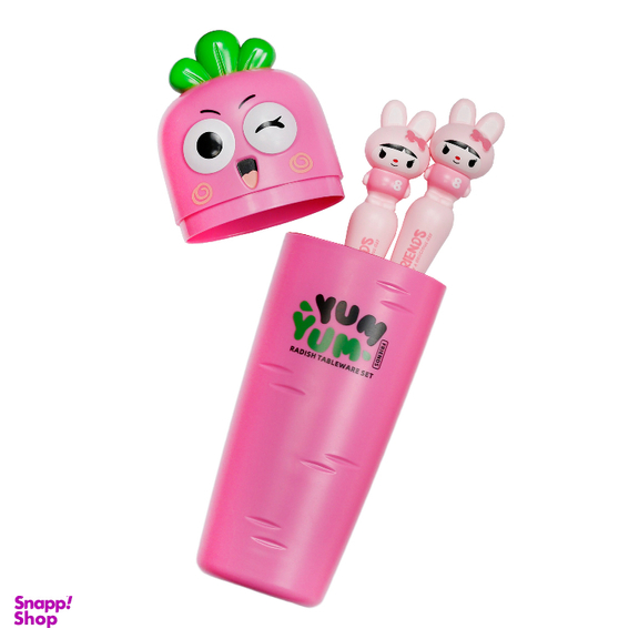 ست قاشق و چنگال کودک مدل YUM-101 به همراه قاب