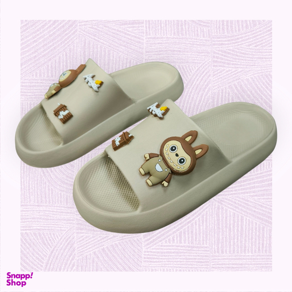 دمپایی زنانه زیتون مدل ملودی لبوبو ویانزا رنگ کرم