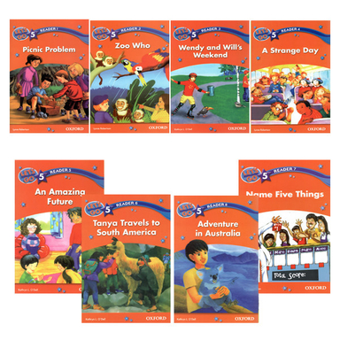 کتاب lets go readers 5 اثر Kathryn L.Dell انتشارات آکسفورد مجموعه 8 جلدی