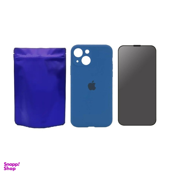 کاور گوشی موبایل مدل M-B Silicon طرح محافظ لنز دار مناسب اپل iPhone 15 به همراه محافظ صفحه نمایش Privacy