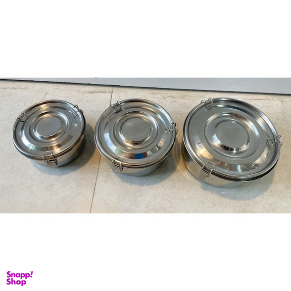 ظرف نگهدارنده مدل استیل KL19194 بسته سه عددی