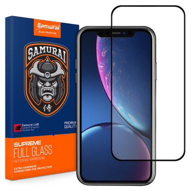 محافظ صفحه نمایش شیشه ای سامورایی مدل ovglass مناسب گوشی موبایل اپل iPhone XR / 11