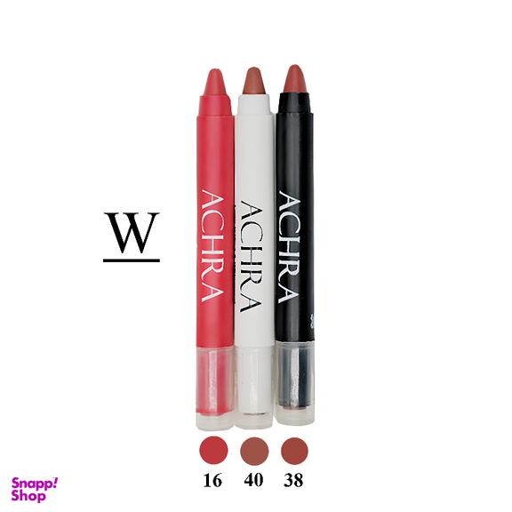 رژ لب جامد جامد مخملی آچرا مدل W مجموعه 3 عددی
