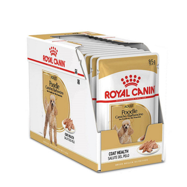 غذا پوچ سگ رویال کنین مدل پودل ادلت POODLE ADULT وزن 85 گرم بسته 12 عددی