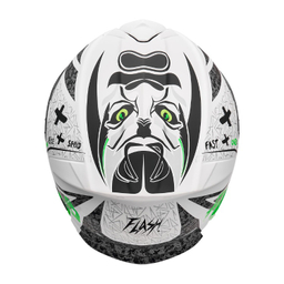 کلاه کاسکت فک متحرک فلش مدل 935SV Neon-YellowGreen-White