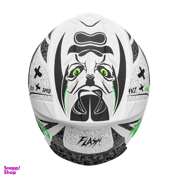 کلاه کاسکت فک متحرک فلش مدل 935SV Neon-YellowGreen-White