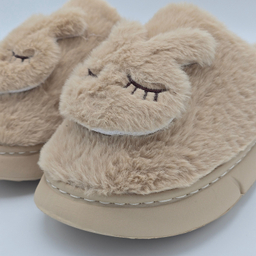 دمپایی حوله ای مدل خرگوشی کد 677765 رنگ نسکافه ای