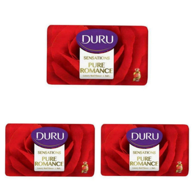صابون شستشو دورو مدل PURE ROMANCE تحت لیسانس وزن 90 گرم مجموعه 3 عددی