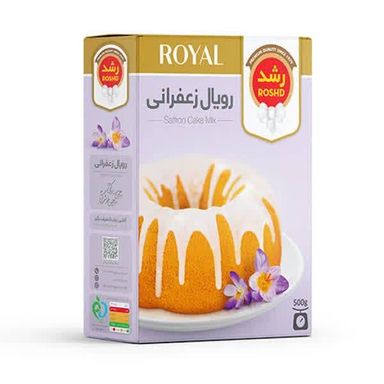 پودر کیک زعفرانی رویال رشد وزن ۵۰۰ گرم