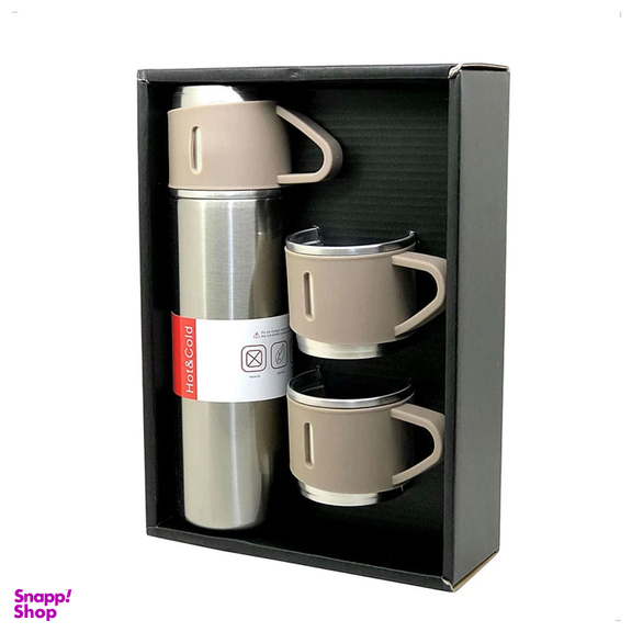 فلاسک مدل 9-1201 به همراه 3 عدد لیوان حجم 500 میلی لیتر