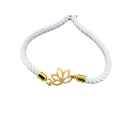 دستبند طلا ۱۸ عیار زنانه پانسی طرح لوتوس کد D12302