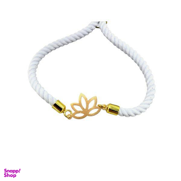 دستبند طلا ۱۸ عیار زنانه پانسی طرح لوتوس کد D12302