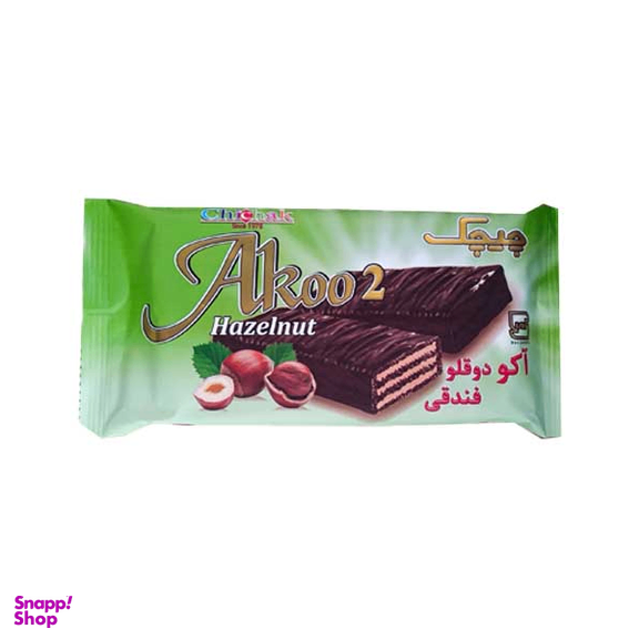 ویفر آکو دوقلو فندقی چیچک بسته 12 عددی