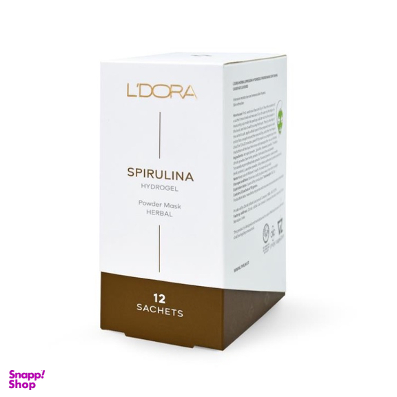 ماسک هیدروژلی لدورا مدل Spirulina Hydrogel کد 06 حاوی کازئین و بذر کتان بسته 12 عدد