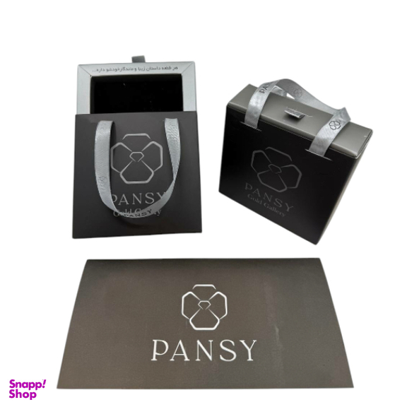 آویز گردنبند طلا 18 عیار زنانه پانسی طرح پرنده و انار مدل Ne30043