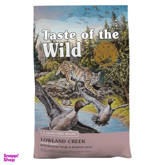 غذای خشک گربه تیست آف وایلد طعم بلدرچین و مرغابی کبابی وزن 7 کیلوگرم