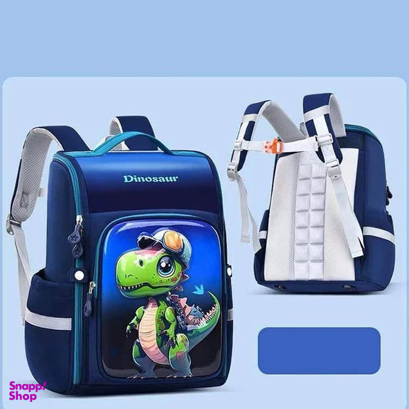 کوله پشتی صندوقی پسرانه طرح دایناسور کد 48