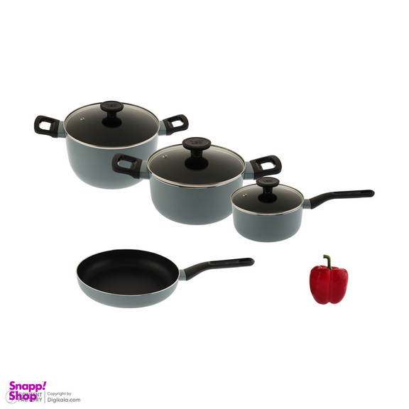 سرویس قابلمه و تابه استیل 7 پارچه برگهف مدل Slate کد 0407