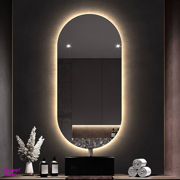 آینه دستشویی مدل بکلایت راسا گلس کپسولی کد 8050