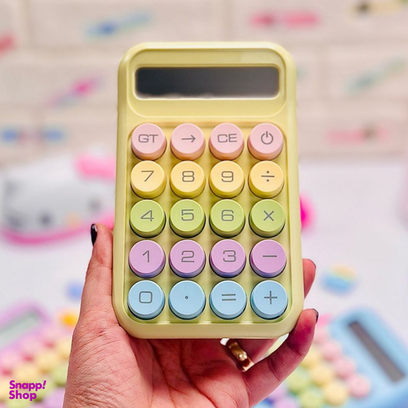 ماشین حساب فانتزی مدل مینیمال طرح رنگی رنگی
