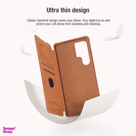 کیف کلاسوری نیلکین مدل Qin Pro مناسب برای گوشی موبایل سامسونگ Galaxy S25 Ultra