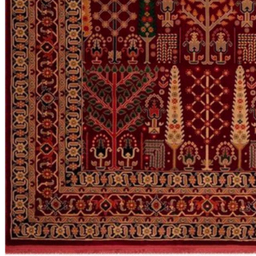 فرش ماشینی بزرگمهر کلکسیون آریا طرح 78117 رنگ شرابی