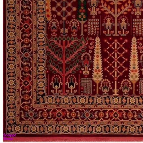 فرش ماشینی بزرگمهر کلکسیون آریا طرح 78117 رنگ شرابی