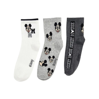 جوراب زنانه دیزنی مدل Mini Mouse مجموعه 3 عددی