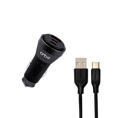 شارژر فندکی 66 وات کربی مدل CR-G103 به همراه کابل Type-C طول 1.2 متر