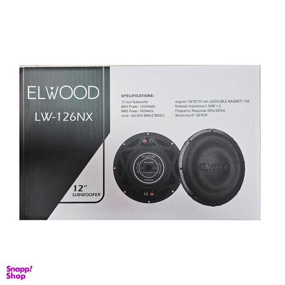 ساب ووفر خودرو الوود مدل LW-126NX