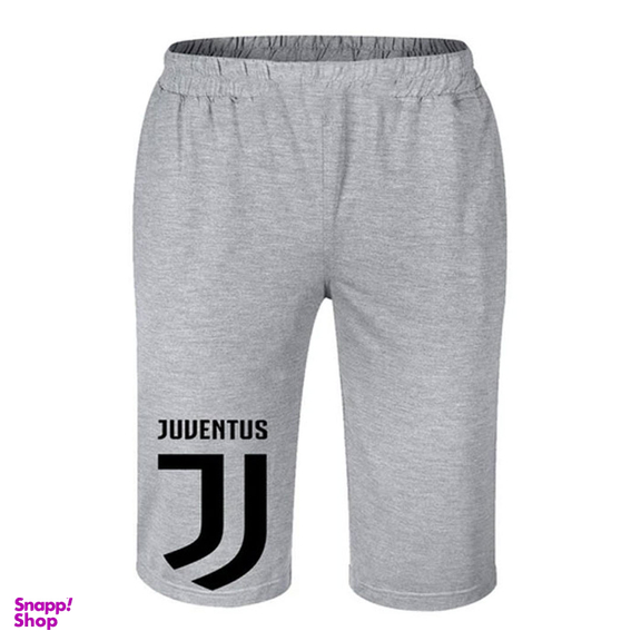 ست تیشرت و شلوارک مردانه طرح یوونتوس کد 63 رنگ طوسی فری سایز