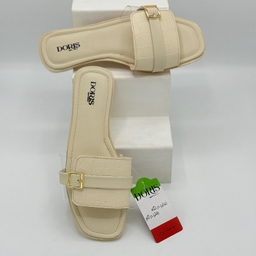 صندل زنانه دوریس مدل رایا طلقی کد 03 رنگ کرم