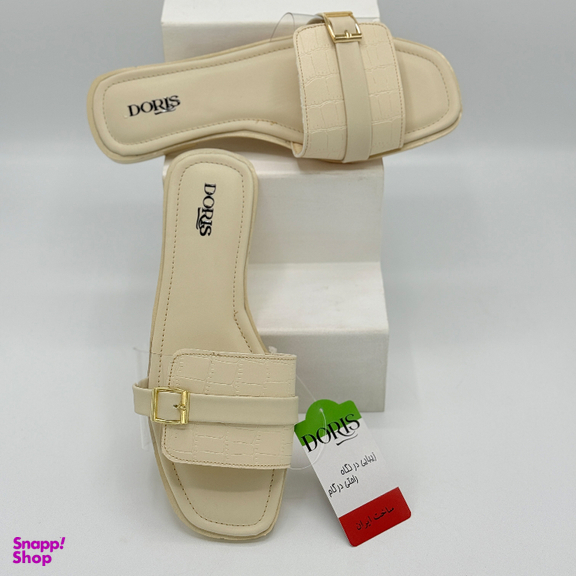 صندل زنانه دوریس مدل رایا طلقی کد 03 رنگ کرم