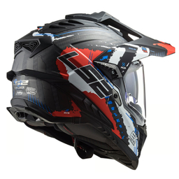 کلاه کاسکت ال اس تو مدل MX701 Carbon Extend Matt Red به همراه کاور