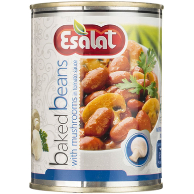 خوراک لوبیا چیتی با قارچ در سس گوجه فرنگی اصالت 380 گرم