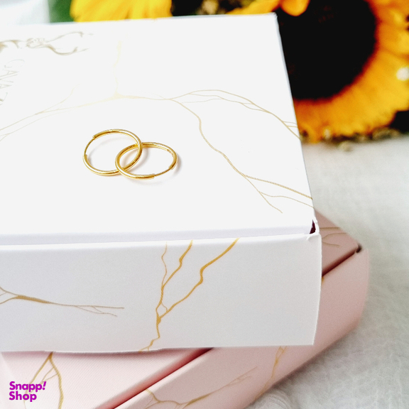 گوشواره طلا 18 عیار زنانه گوزن مدل حلقه ای کد bdy64